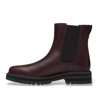 Timberland Britton Drive maroon leather Chelsea boots
