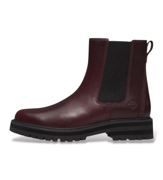 Timberland Britton Drive maroon leather Chelsea boots