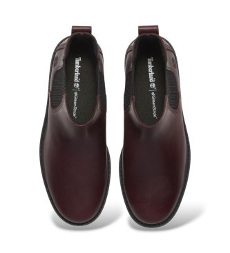 Timberland Britton Drive maroon leather Chelsea boots