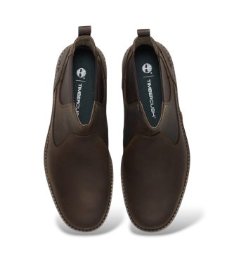 Timberland Britton Road Green Leather Chelsea Boots
