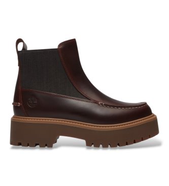 Timberland Botines de Piel Chelsea Stone Street granate