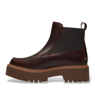 Timberland Botines de Piel Chelsea Stone Street granate