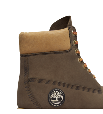 Timberland 6-palčni vodoodporni usnjeni čevlji Premium Brown