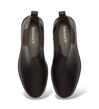 Timberland Botines de piel Chelsea Stormbucks marrón oscuro