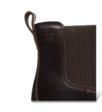 Timberland Botines de piel Chelsea Stormbucks marrón oscuro