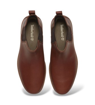 Timberland Botines de piel Chelsea Stormbucks marrón