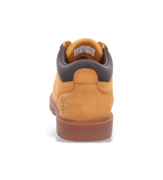 Timberland Botins de couro com cordes castanhos