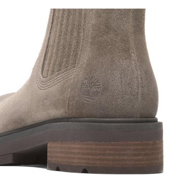 Timberland Skórzane buty za kostkę Brimfield taupe chelsea