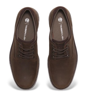 Timberland Sapatos impermeveis com atacadores em pele castanha escura Britton Road 