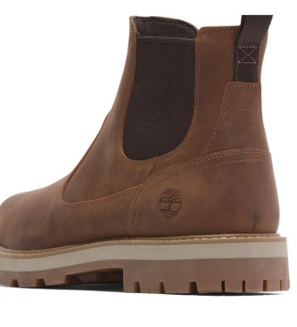 Timberland Bottes chelsea en cuir marron Britton Road