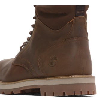 Timberland Stivali impermeabili marroni a met polpaccio con lacci Britton Road  