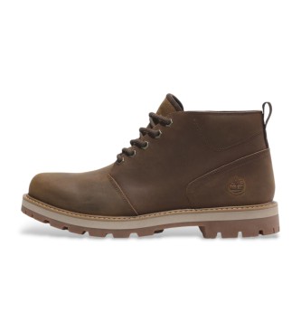 Timberland Britton Road Mid botas chukka em pele castanho