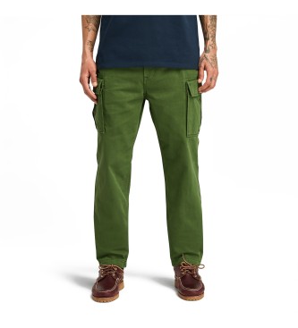 Timberland Pantaloni cargo in twill Brookline verdi