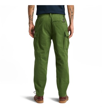 Timberland Pantaloni cargo in twill Brookline verdi