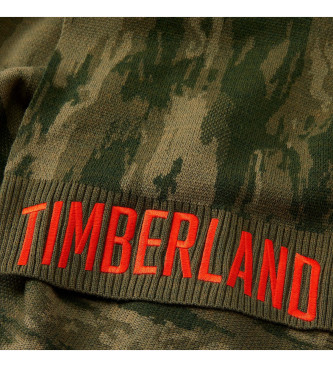 Timberland Szalik żakardowy z zielonym nadrukiem kamuflażu