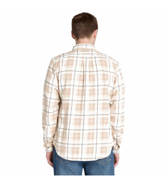 Timberland Camisa de flanela xadrez bege