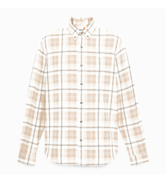 Timberland Camisa de flanela xadrez bege