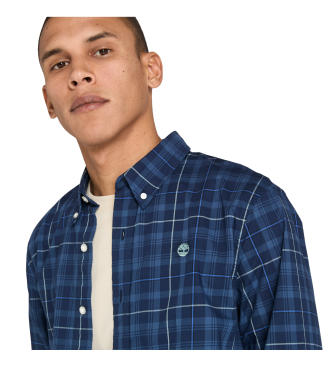 Timberland Chemise  carreaux en popeline stretch bleue