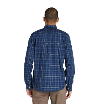 Timberland Chemise  carreaux en popeline stretch bleue