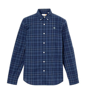 Timberland Chemise  carreaux en popeline stretch bleue
