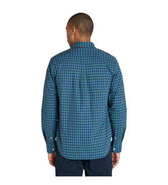 Timberland Chemise en popeline bleue  lastique cossais
