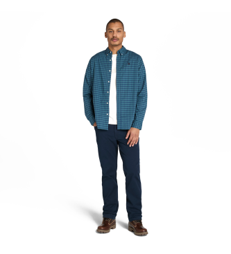 Timberland Chemise en popeline bleue  lastique cossais
