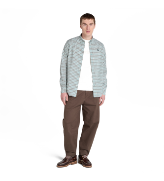 Timberland Camicia in popeline elasticizzato verde
