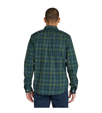 Timberland Chemise  carreaux en popeline stretch verte