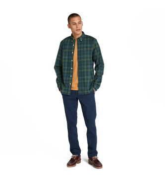 Timberland Chemise  carreaux en popeline stretch verte