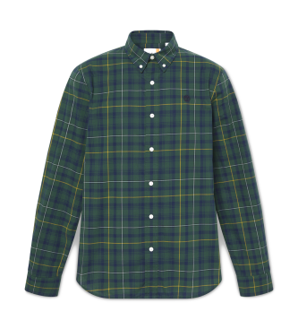 Timberland Chemise  carreaux en popeline stretch verte