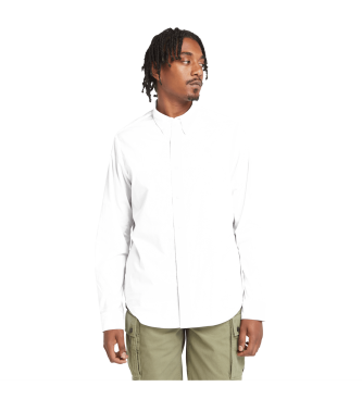 Timberland Camicia bianca a maniche lunghe in popeline