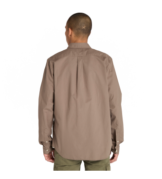 Timberland Chemise  manches longues en popeline extensible marron