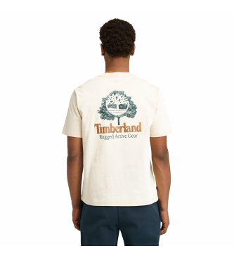 Timberland Rugged Active Gear beige T-shirt med grafisk ryg