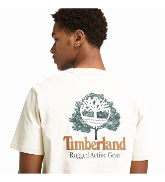 Timberland Rugged Active Gear beige T-shirt med grafisk ryg