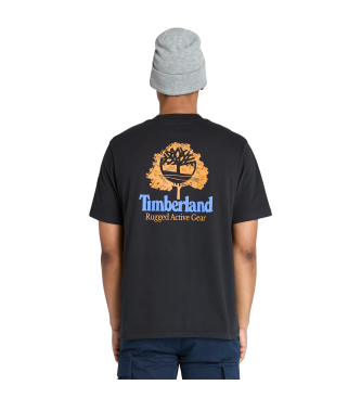 Timberland Rugged Active Gear back graphic T-shirt sort