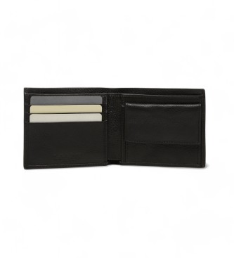 Timberland Kennebunk folding leather wallet with coin purse black