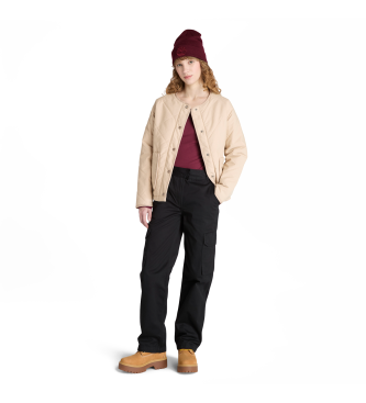 Timberland Gewatteerd, waterdicht en bestendig beige gewatteerd jack