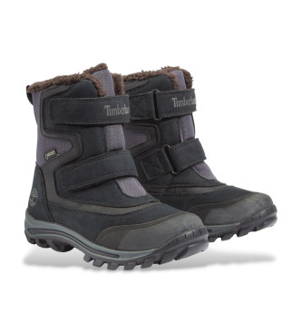 Timberland Stivali da neve Chillberg neri a met polpaccio con velcro e Gore-Tex