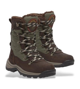 Timberland Chocorua vandtætte high top snowboardstøvler med snørebånd, mørkebrune  