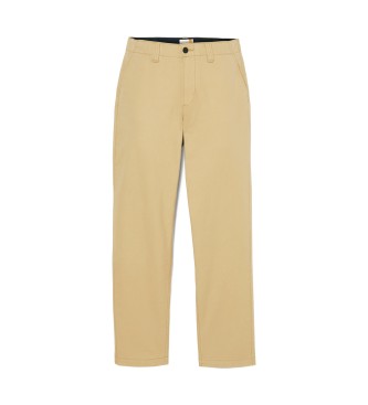 Timberland Claremont beige geborstelde keperstof chino broek