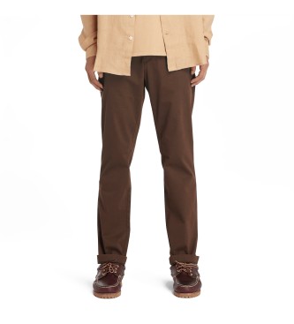 Timberland Chino-bukser i brun twill med stretch