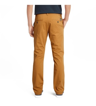 Timberland Braune Chino-Hose aus Stretch-Twill