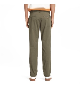 Timberland Pantaloni chino in twill elasticizzato verde