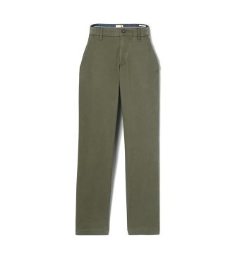 Timberland Pantaloni chino in twill elasticizzato verde