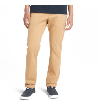 Timberland Pantaloni chino in twill elasticizzato giallo