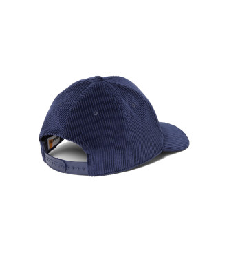 Timberland Cappellino da baseball in velluto a coste blu navy