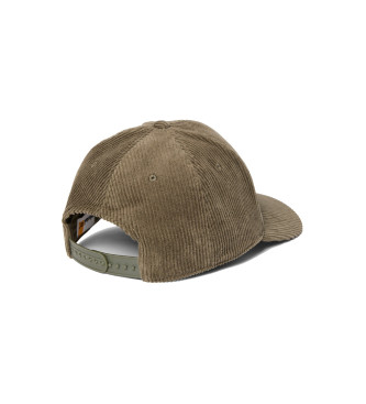 Timberland Berretto da baseball in velluto a coste marrone-verdastro