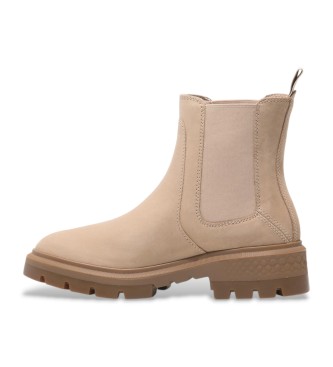 Timberland Bottines en cuir beige Cortina Chelsea