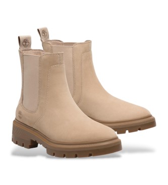 Timberland Beige Cortina Chelsea ankelstvlar i lder