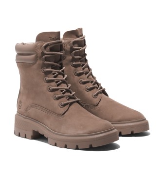 Timberland Botas de piel de media caa impermeables con cordones Cortina Valley taupe